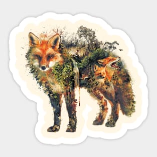 Some Fine Foxy Artwork Sticker